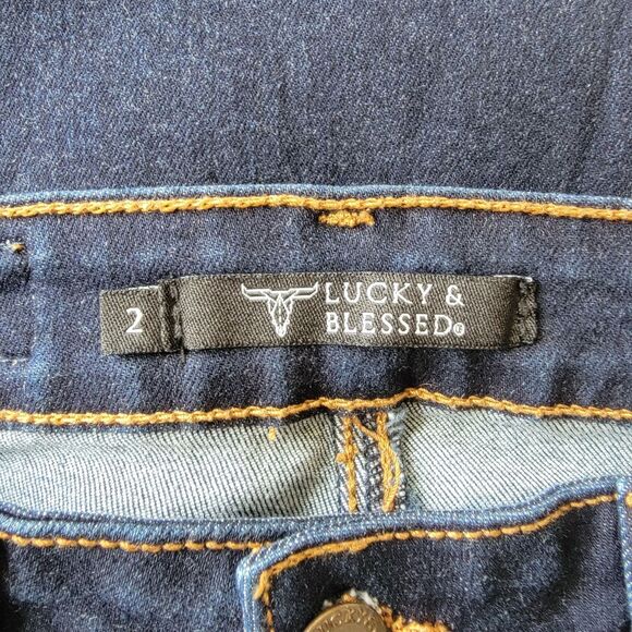 Lucky & Blessed Jeans – High Rise Bell Bottom Flare - Size 2 (Fit 26x34) - Picture 2 of 16